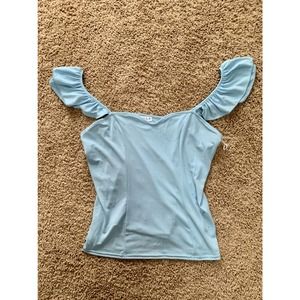 Women’s Large Blue Corset-like Top